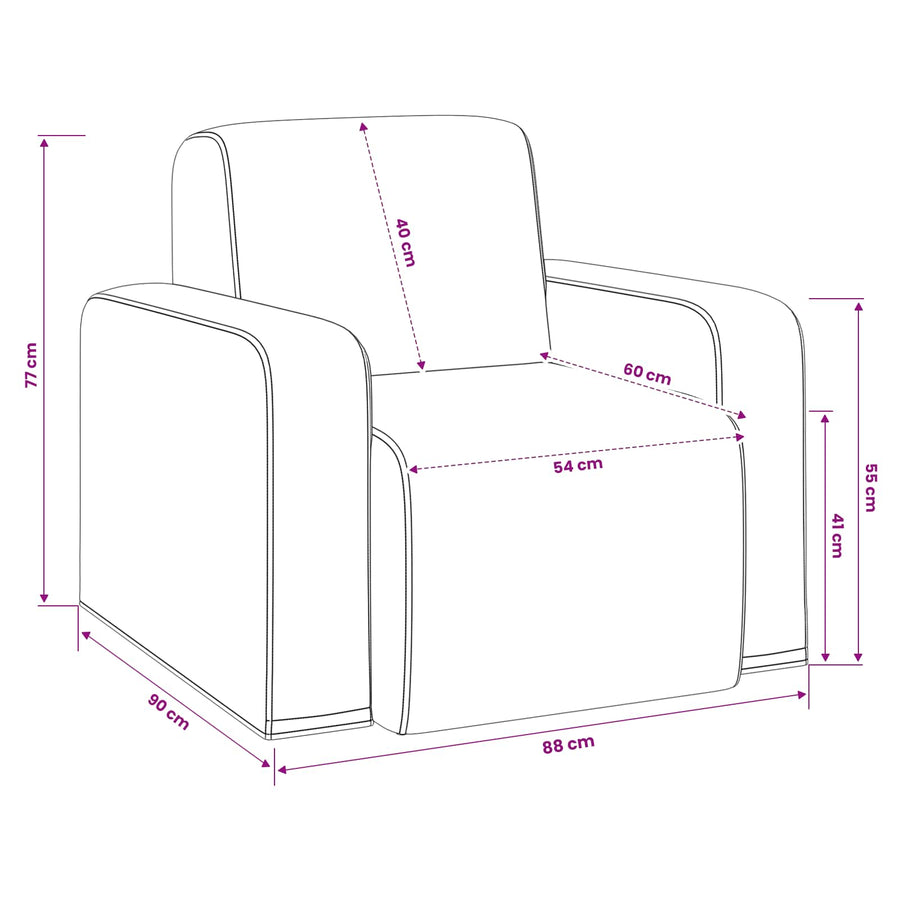 Fauteuil Donkergroen Stof