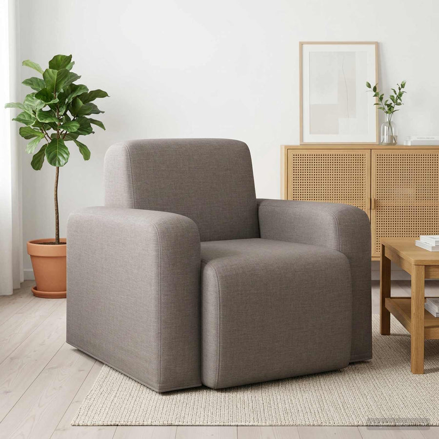 Fauteuil Taupe Stof