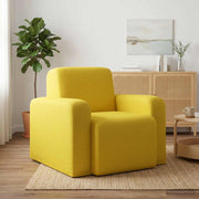 Fauteuil 88x90x77 cm lichtgeel stof