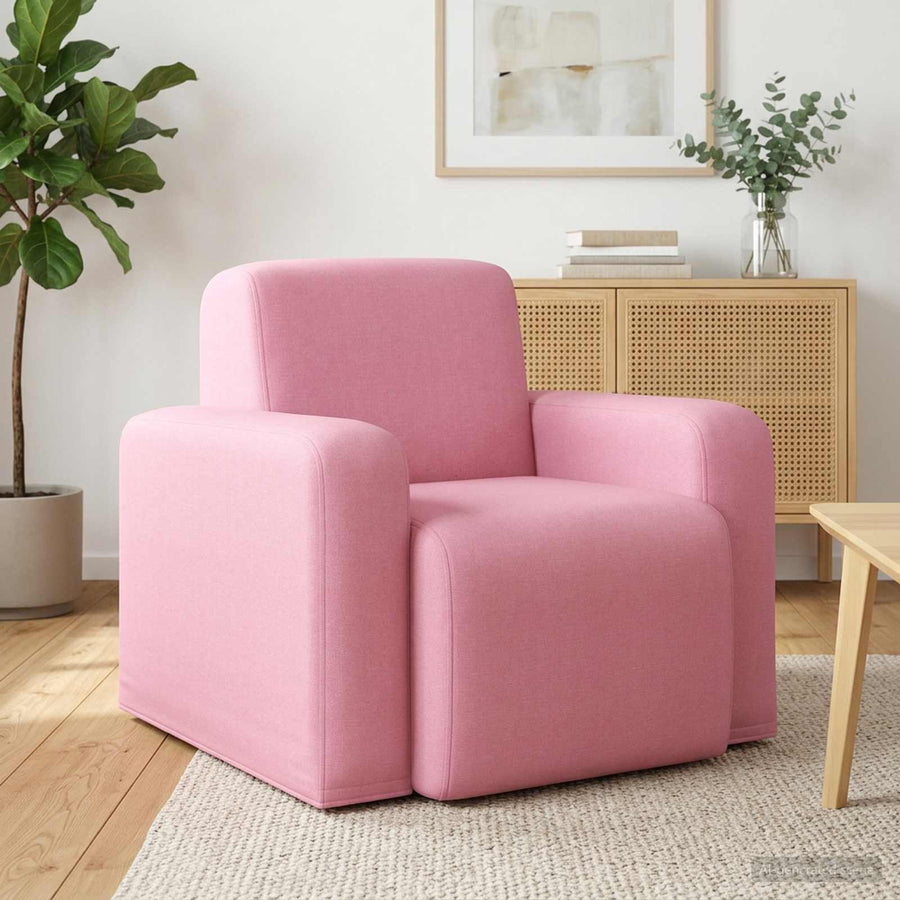 Fauteuil Roze Stof