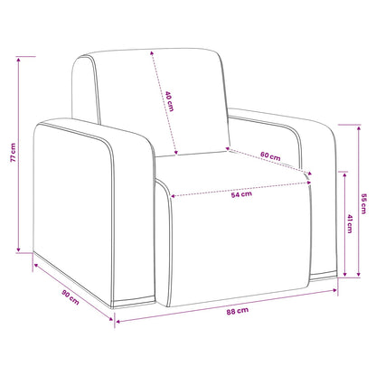Fauteuil Roze Stof