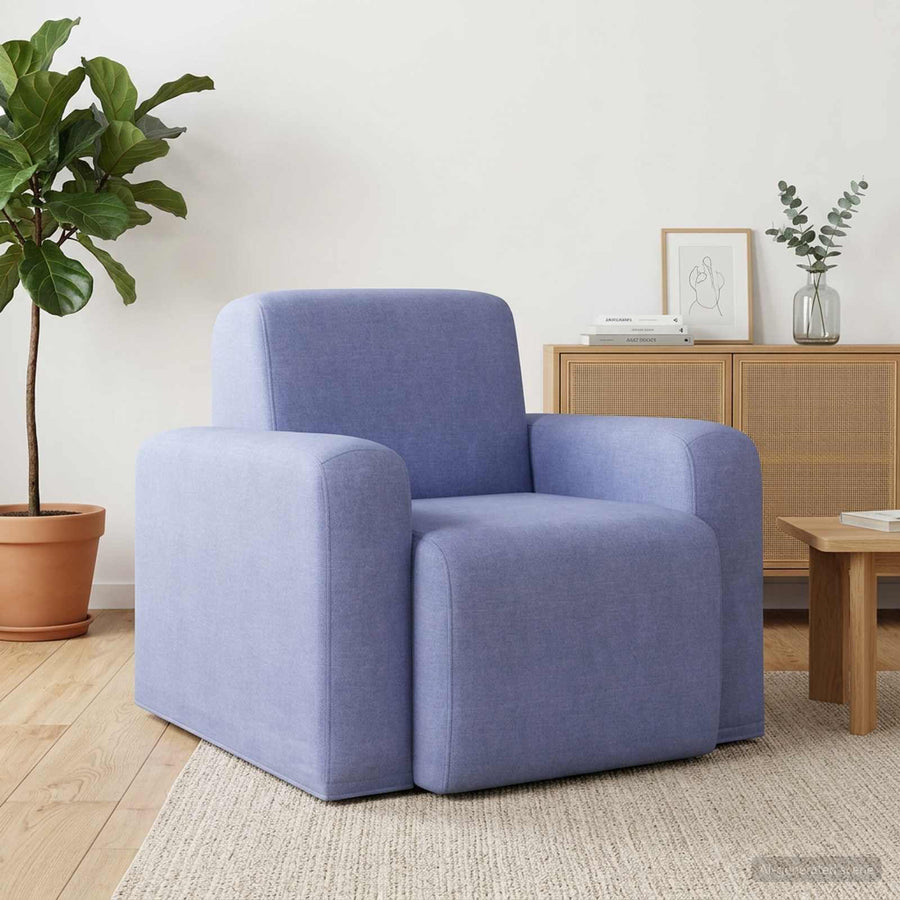 Fauteuil Jeans Blauw Stof