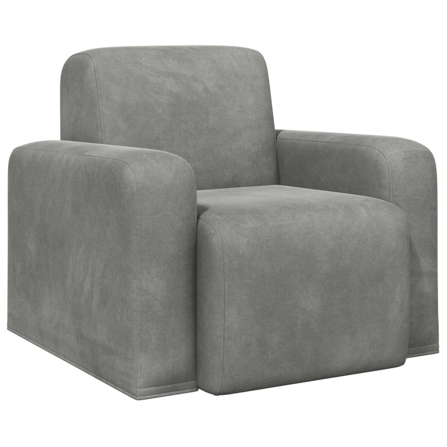 Fauteuil Lichtgrijs fluweel
