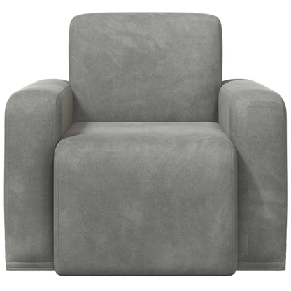 Fauteuil Lichtgrijs fluweel