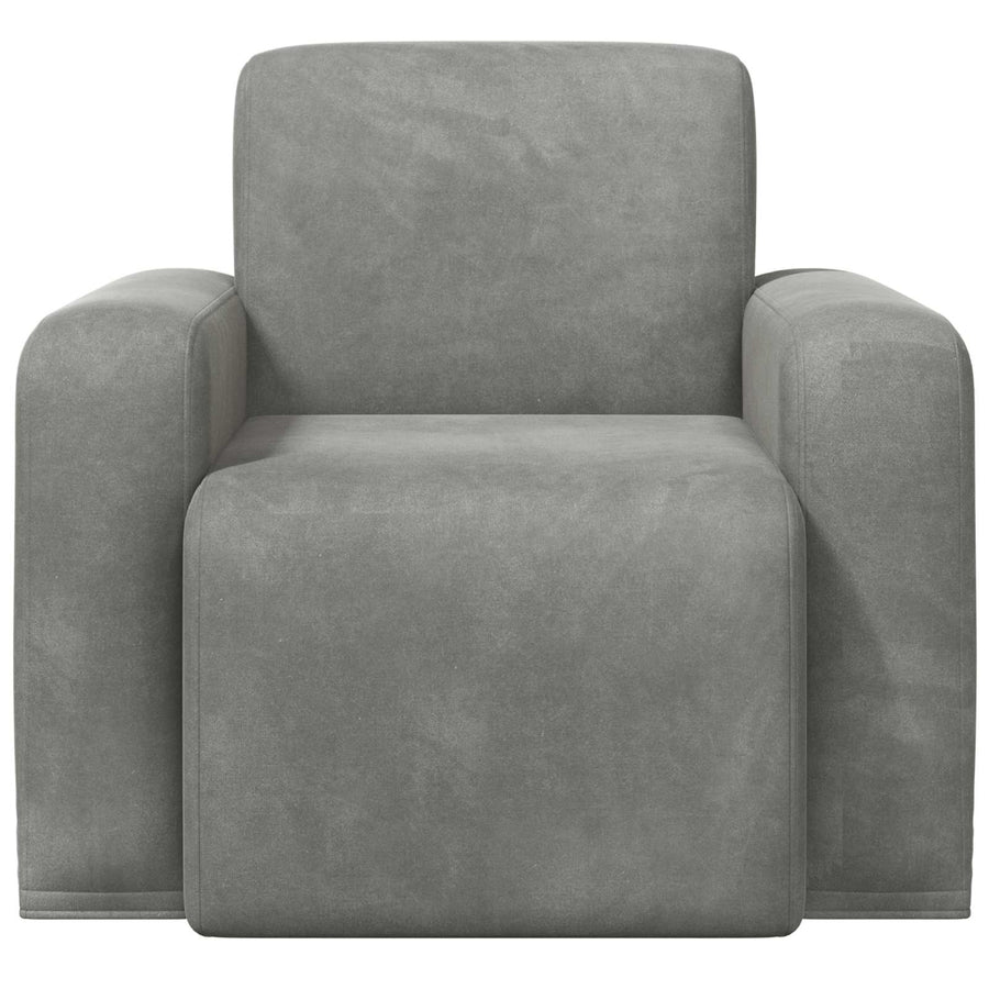 Fauteuil Lichtgrijs fluweel