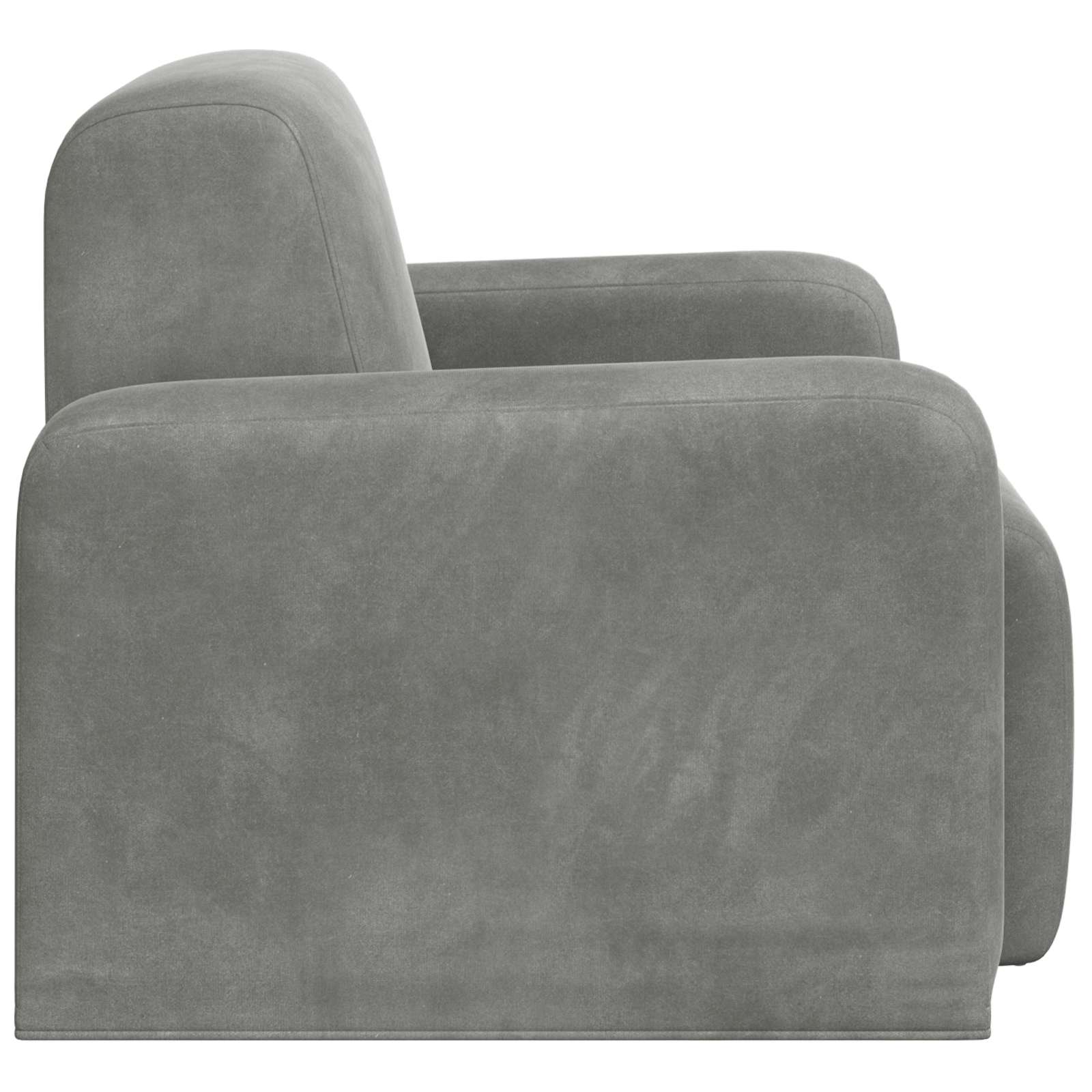 Fauteuil Lichtgrijs fluweel