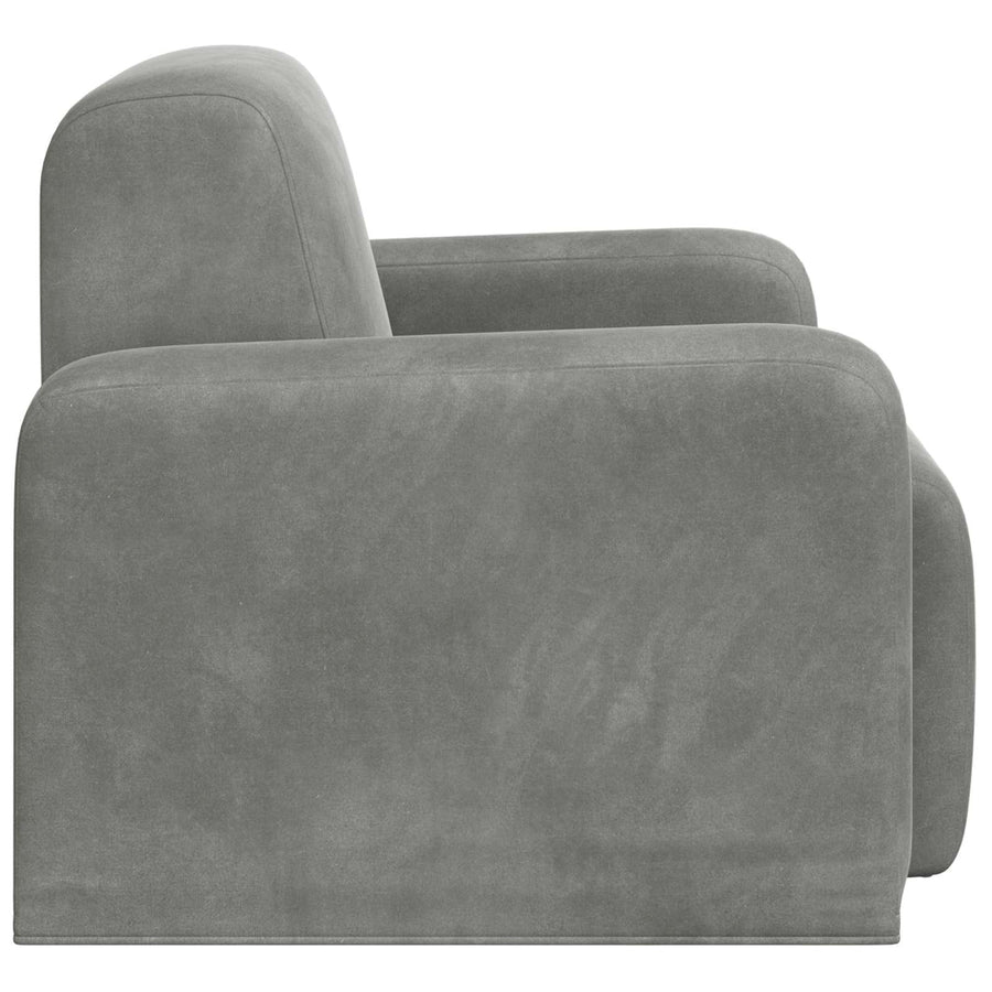 Fauteuil Lichtgrijs fluweel