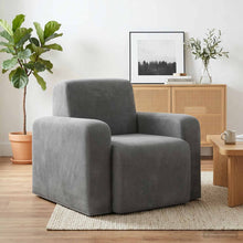 Fauteuil Donkergrijs fluweel