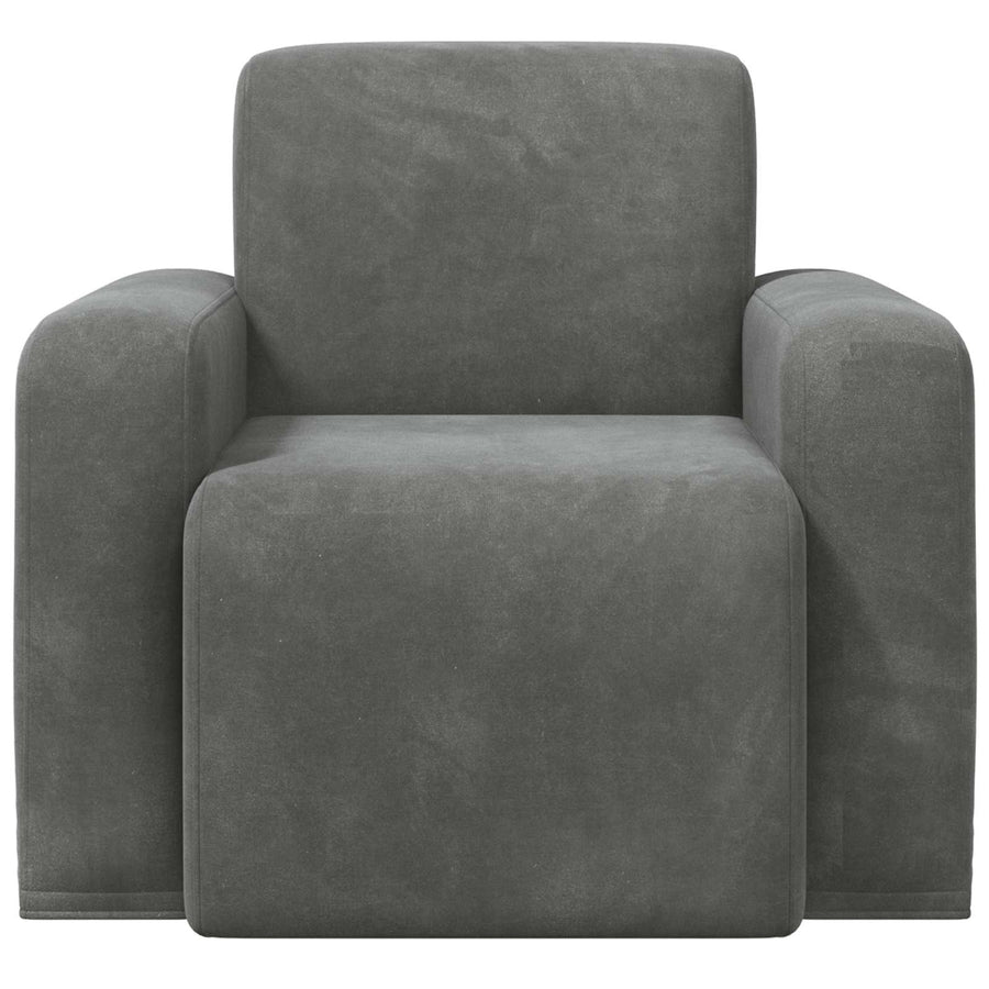 Fauteuil Donkergrijs fluweel