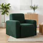 Fauteuil Donkergroen fluweel