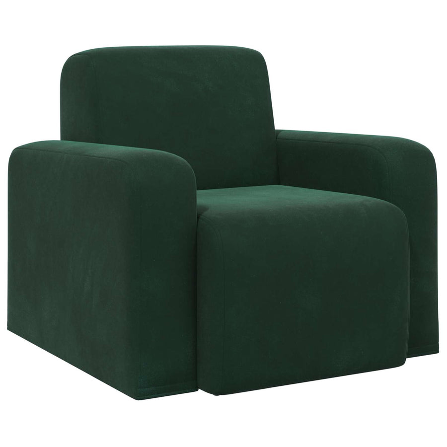 Fauteuil Donkergroen fluweel