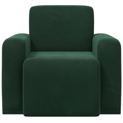 Fauteuil Donkergroen fluweel
