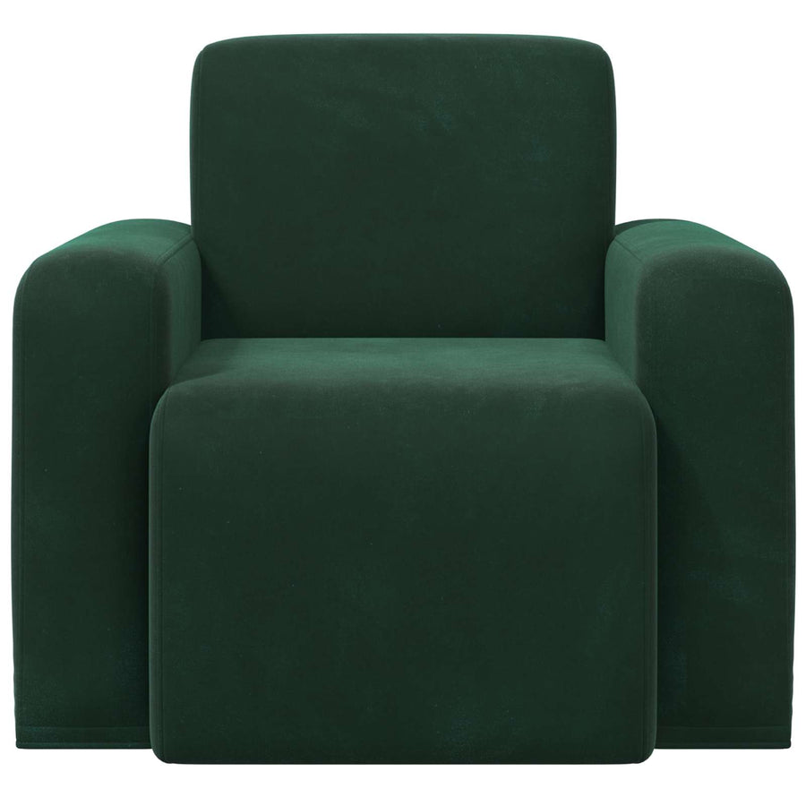 Fauteuil Donkergroen fluweel