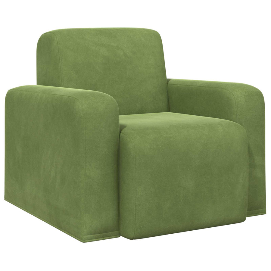 Fauteuil Lichtgroen fluweel