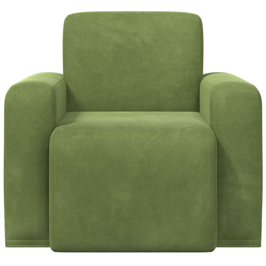 Fauteuil Lichtgroen fluweel