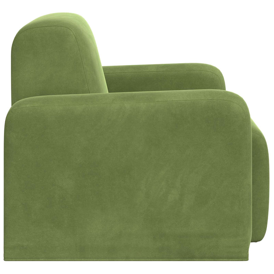 Fauteuil Lichtgroen fluweel