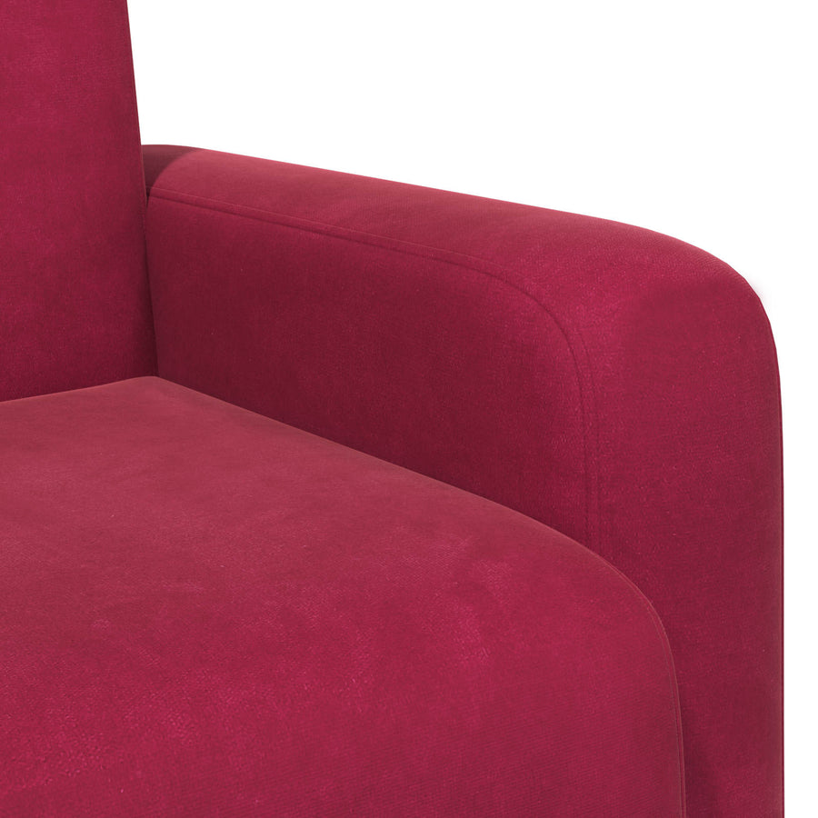 Fauteuil Wijnrood fluweel