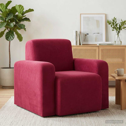 Fauteuil Wijnrood fluweel