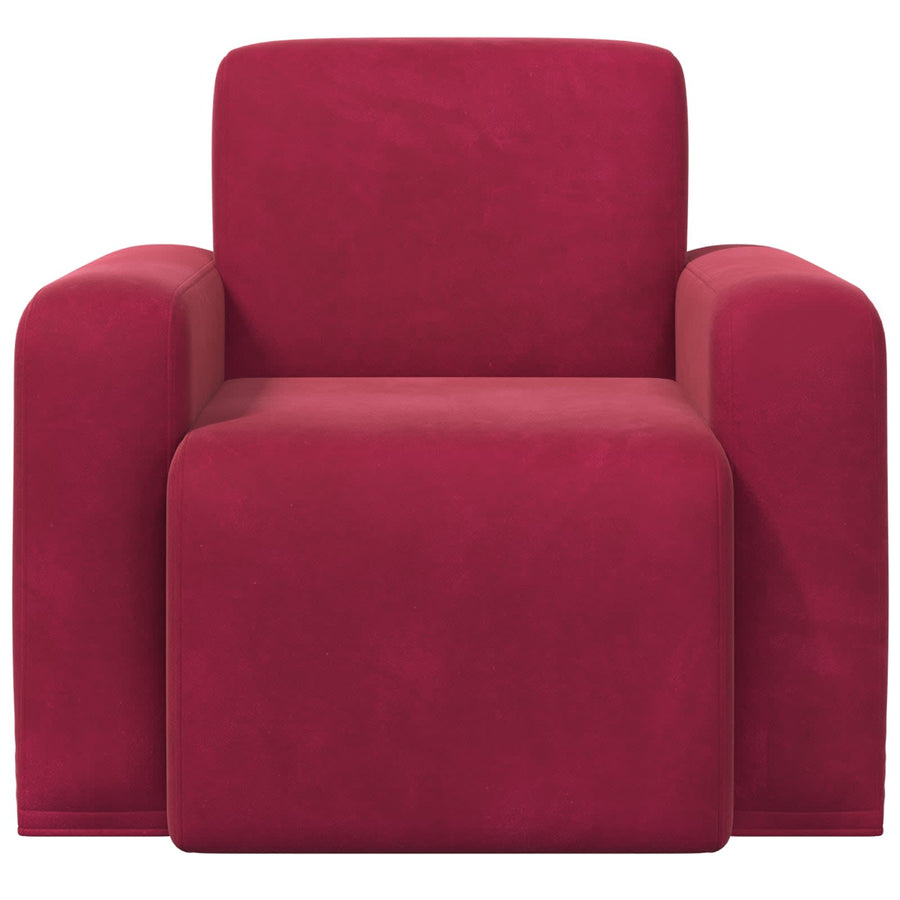 Fauteuil Wijnrood fluweel