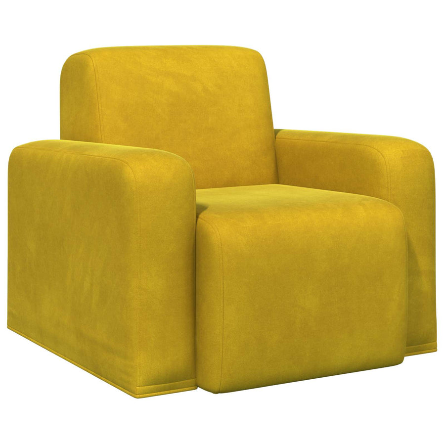Fauteuil Geel fluweel