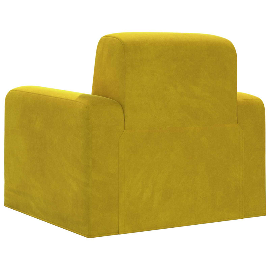 Fauteuil Geel fluweel
