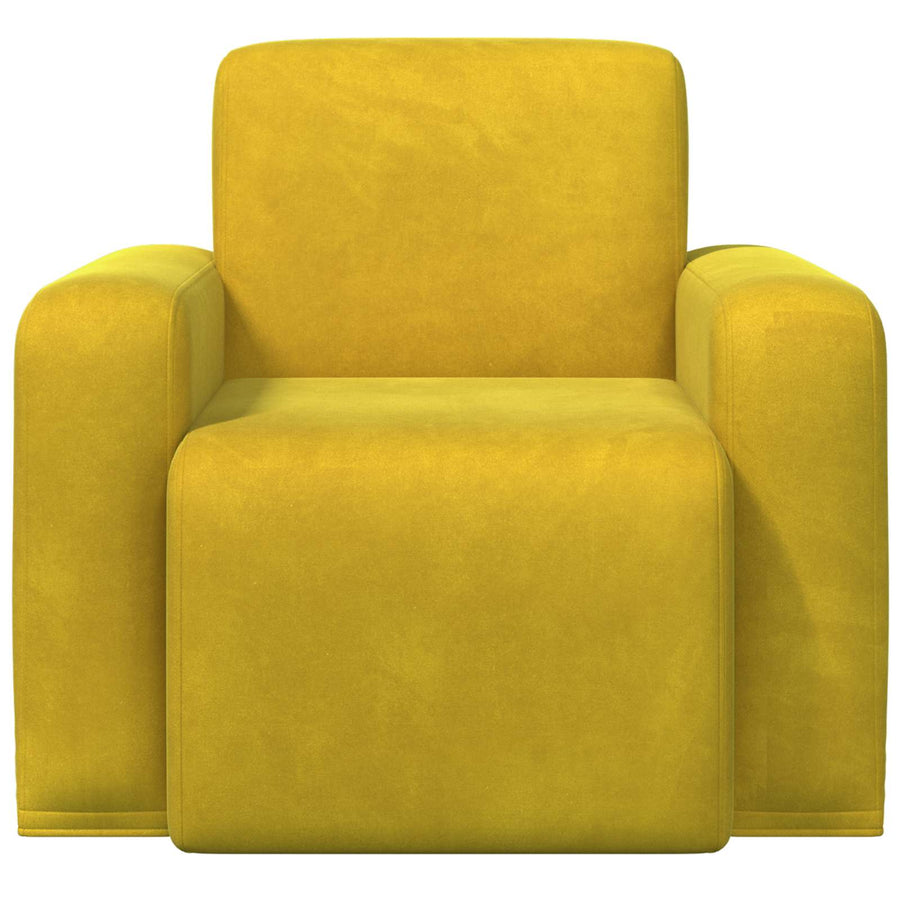 Fauteuil Geel fluweel