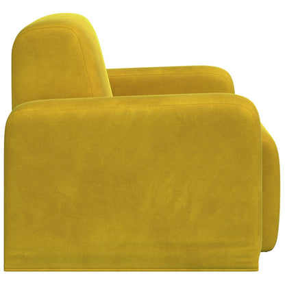Fauteuil Geel fluweel