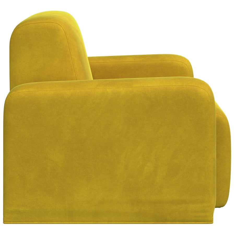 Fauteuil Geel fluweel