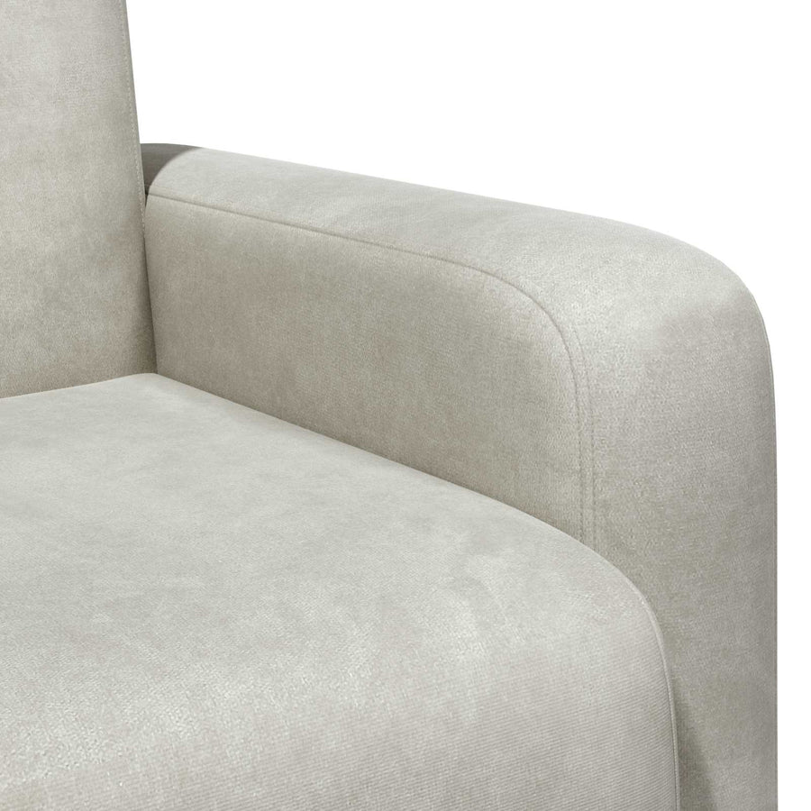 Fauteuil Crèmekleurig fluweel