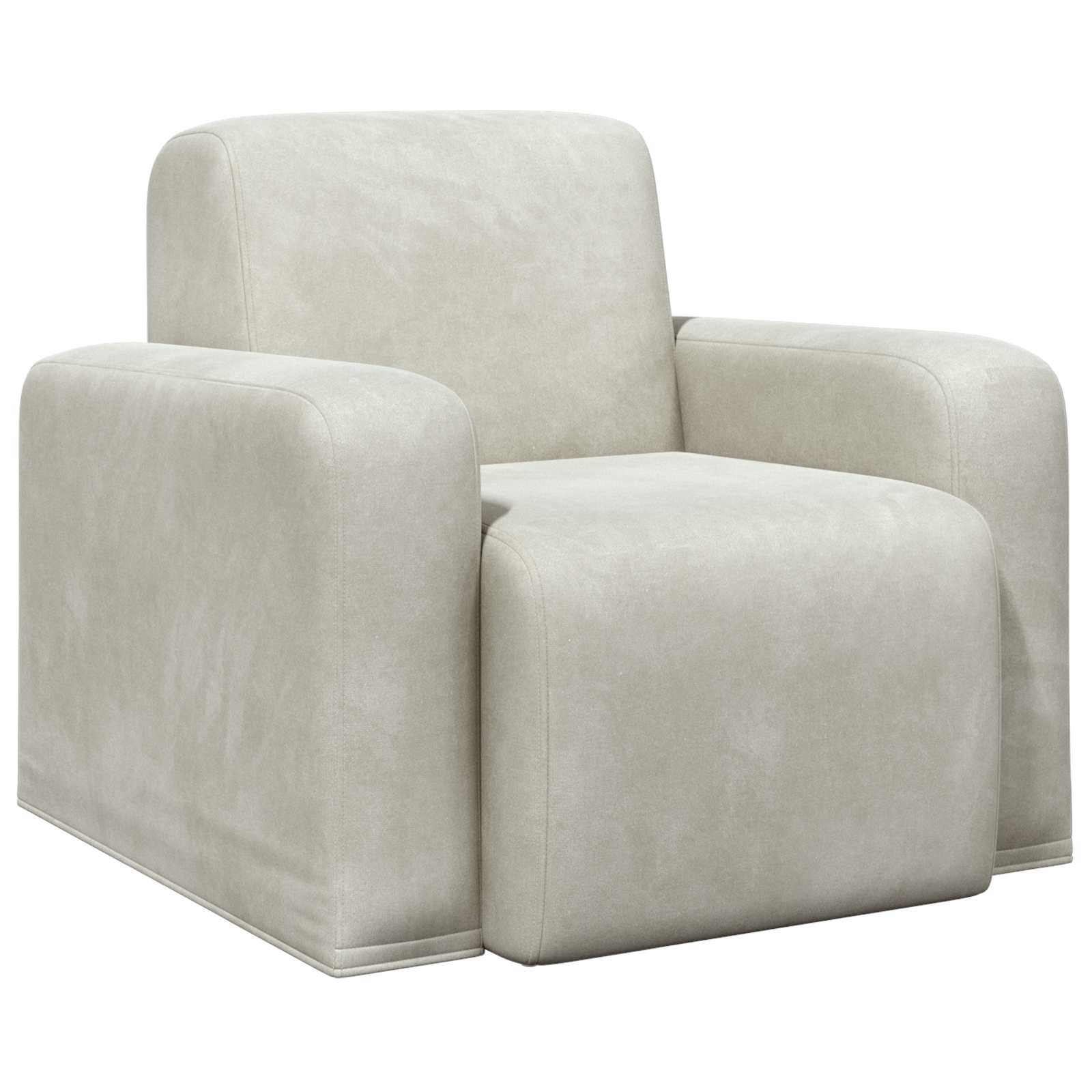 Fauteuil Crèmekleurig fluweel