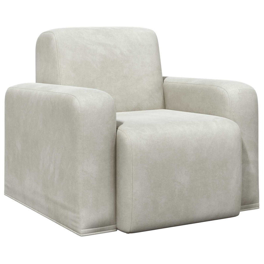 Fauteuil Crèmekleurig fluweel