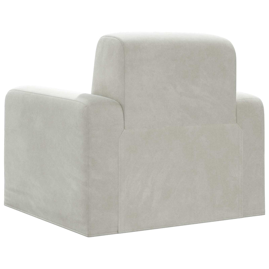 Fauteuil Crèmekleurig fluweel