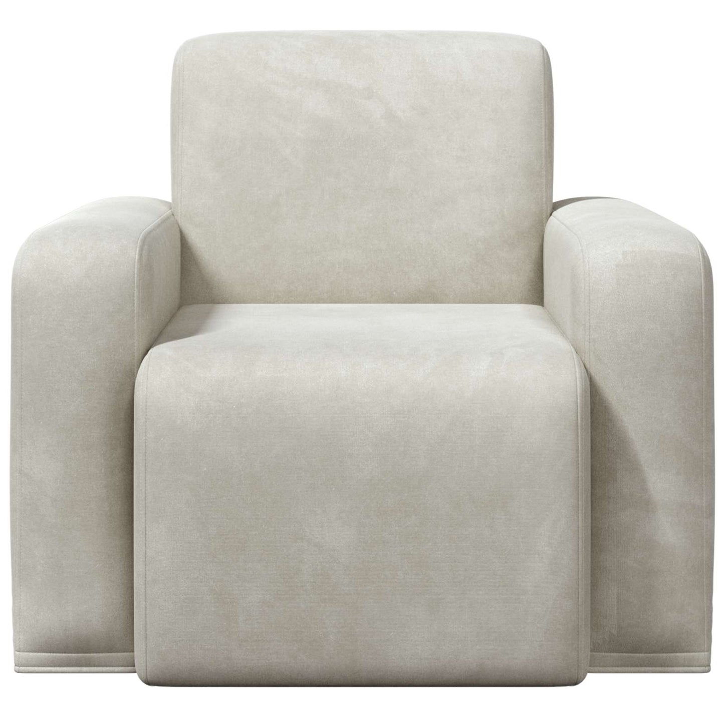 Fauteuil Crèmekleurig fluweel