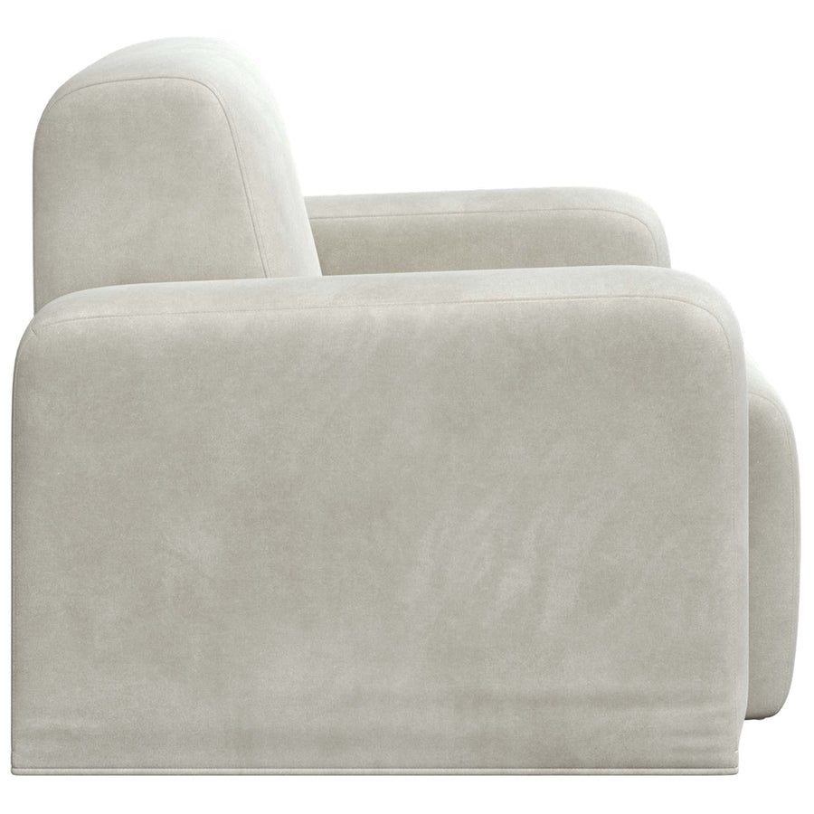 Fauteuil Crèmekleurig fluweel