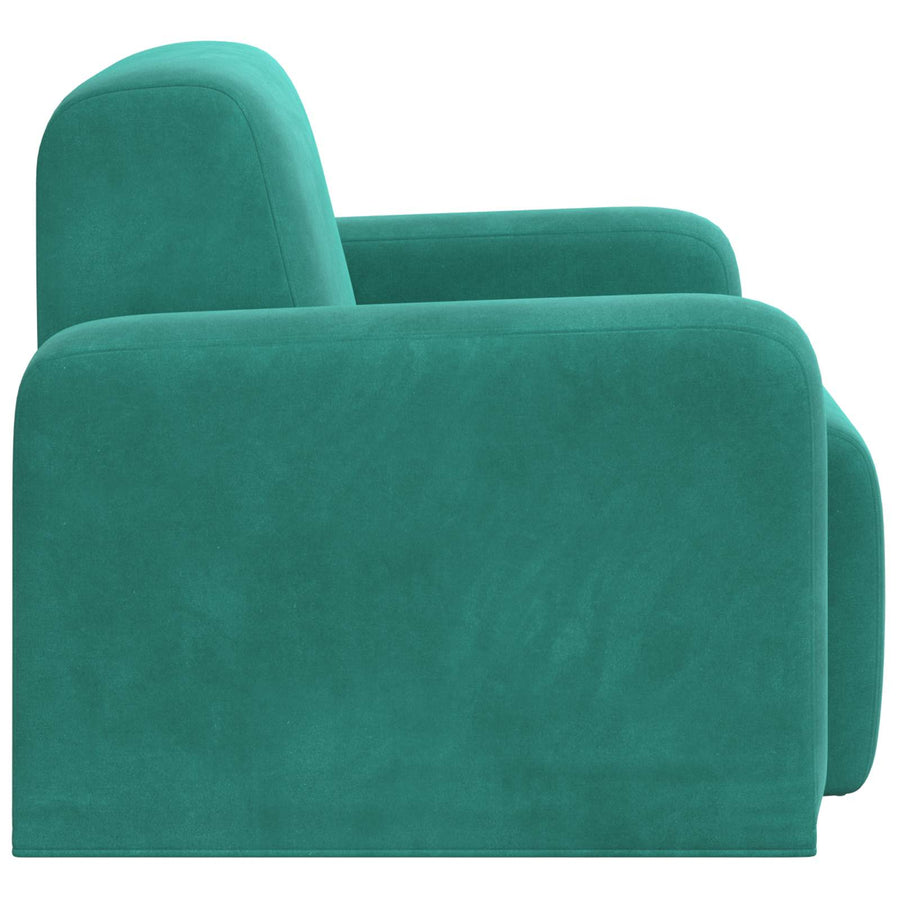 Fauteuil Turquoise fluweel