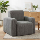 Fauteuil lichtgrijs corduroy 88x90x77 cm