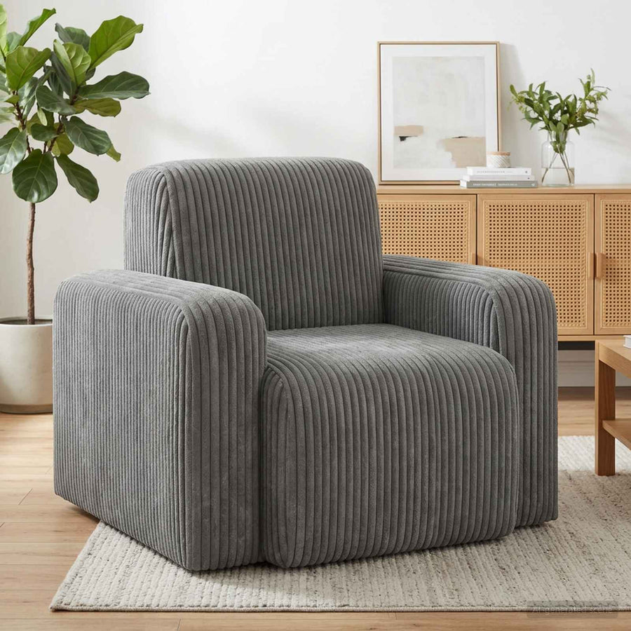 Fauteuil Lichtgrijs corduroy