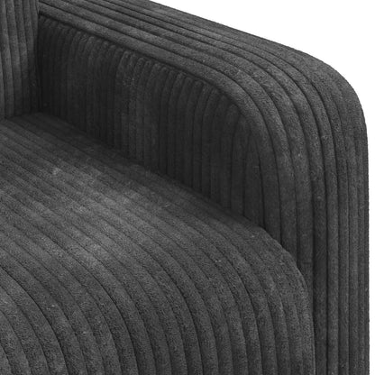 Fauteuil Donkergrijs corduroy