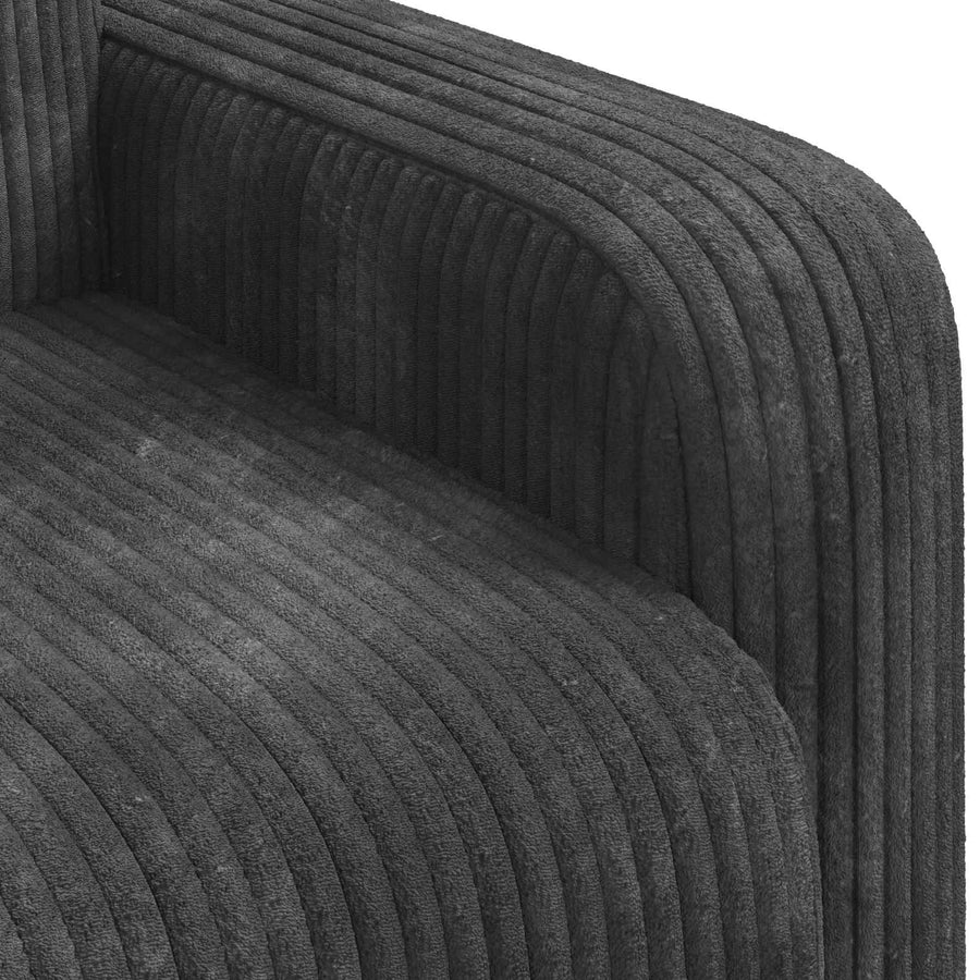 Fauteuil Donkergrijs corduroy