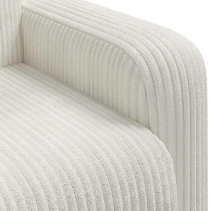 Fauteuil Crèmekleurig corduroy