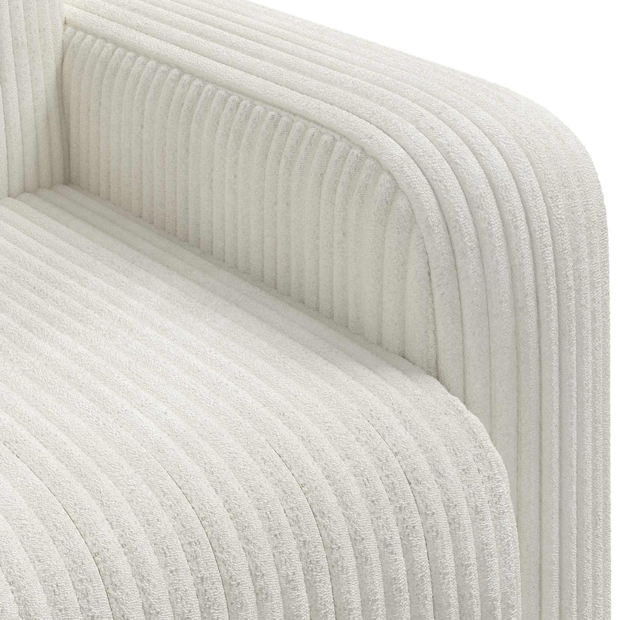 Fauteuil Crèmekleurig corduroy