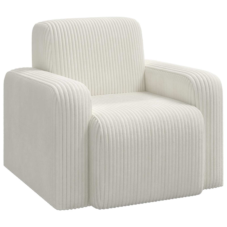 Fauteuil Crèmekleurig corduroy