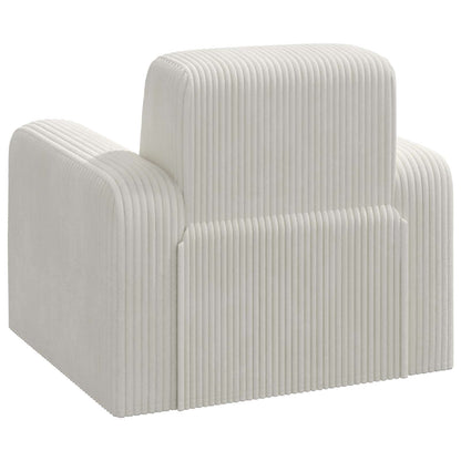 Fauteuil Crèmekleurig corduroy