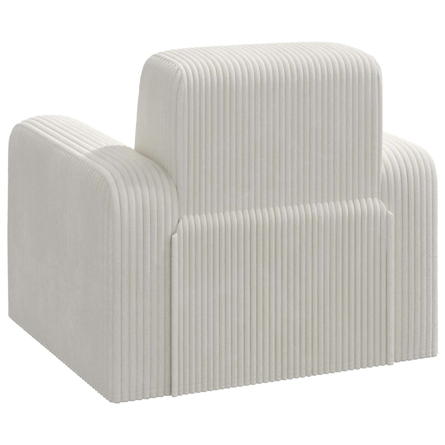 Fauteuil Crèmekleurig corduroy
