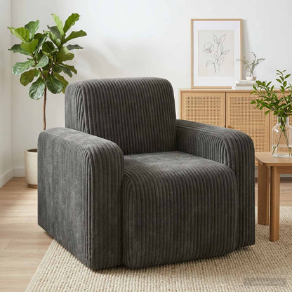 Fauteuil Antraciet corduroy