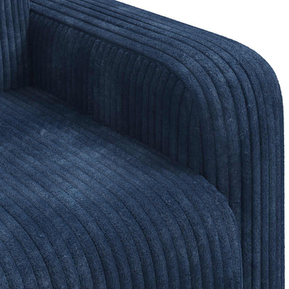 Fauteuil Marineblauw corduroy