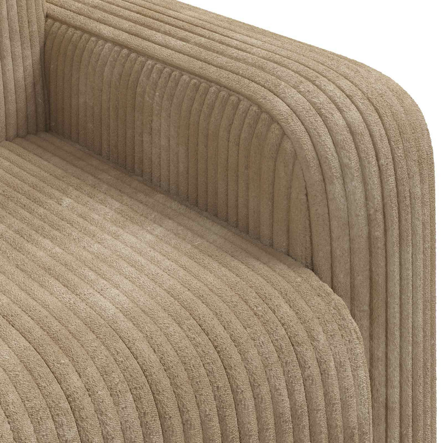 Fauteuil Taupe corduroy