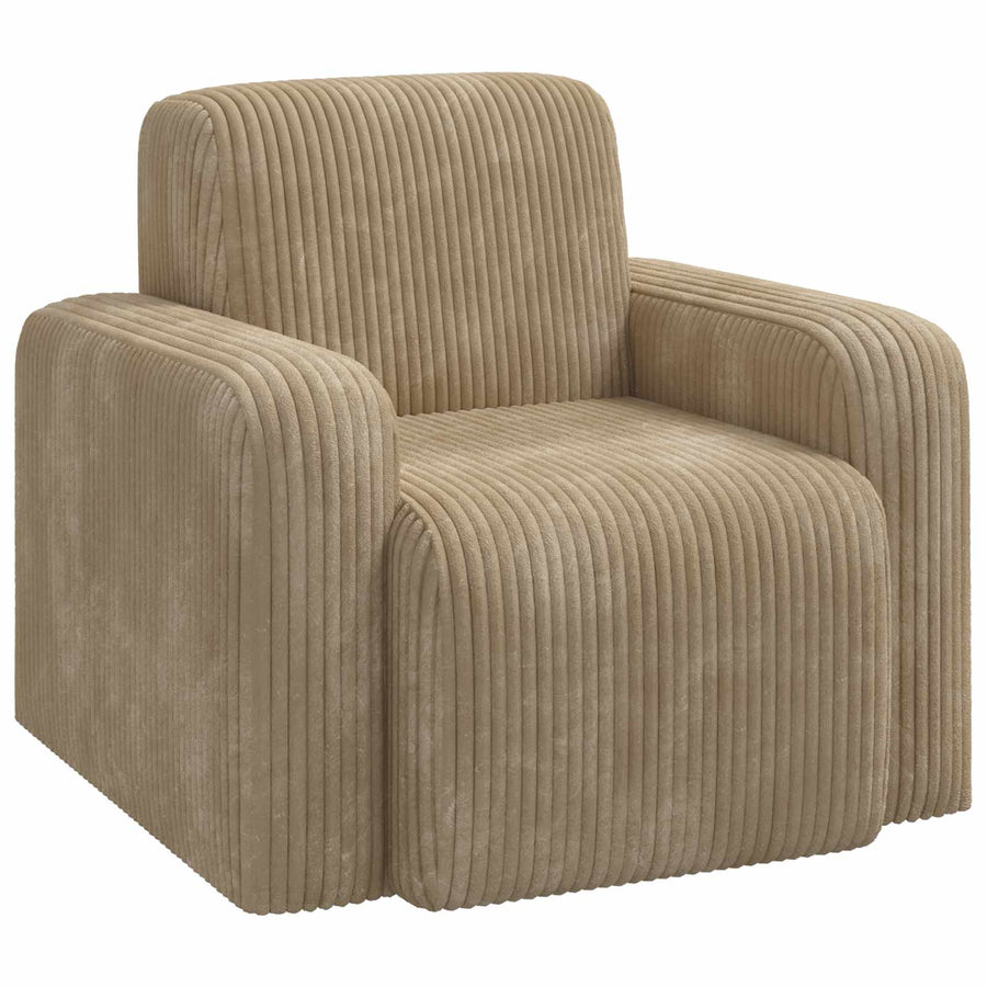 Fauteuil Taupe corduroy