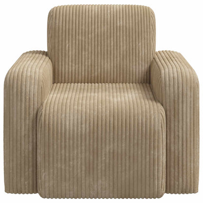 Fauteuil Taupe corduroy