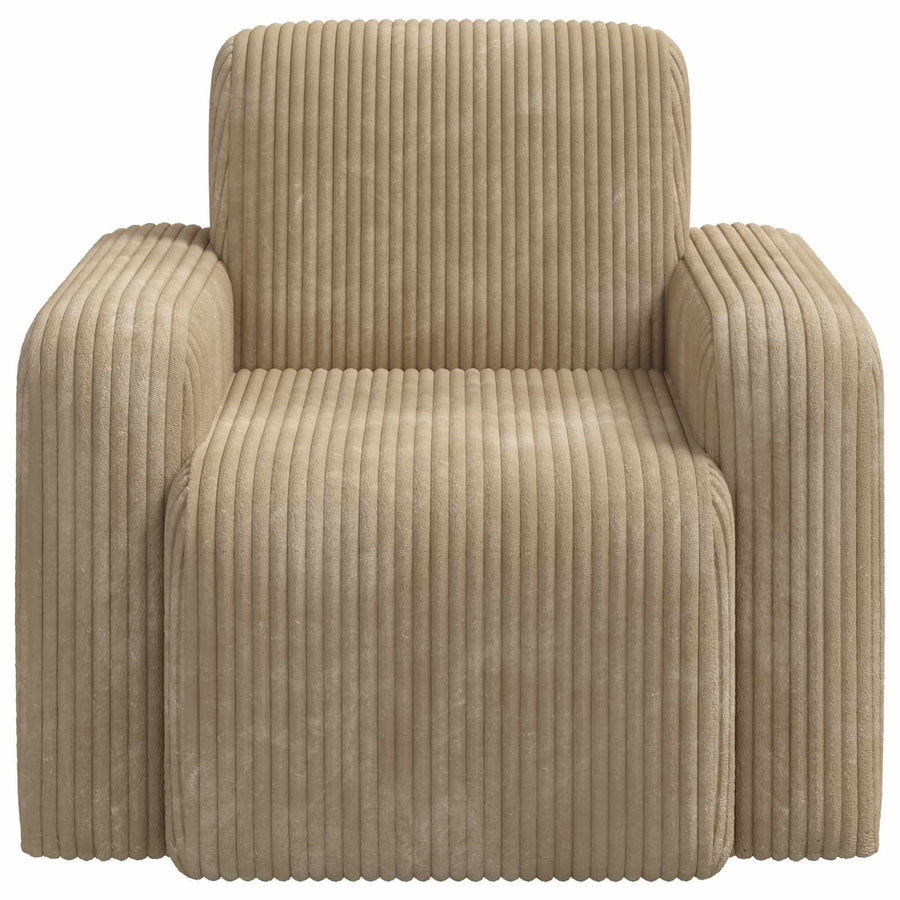 Fauteuil Taupe corduroy